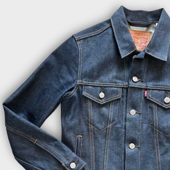 Levi’s Denim Classic Trucker Jean Jacket Dark Wash Women's siz XS - Picture 3 of 11